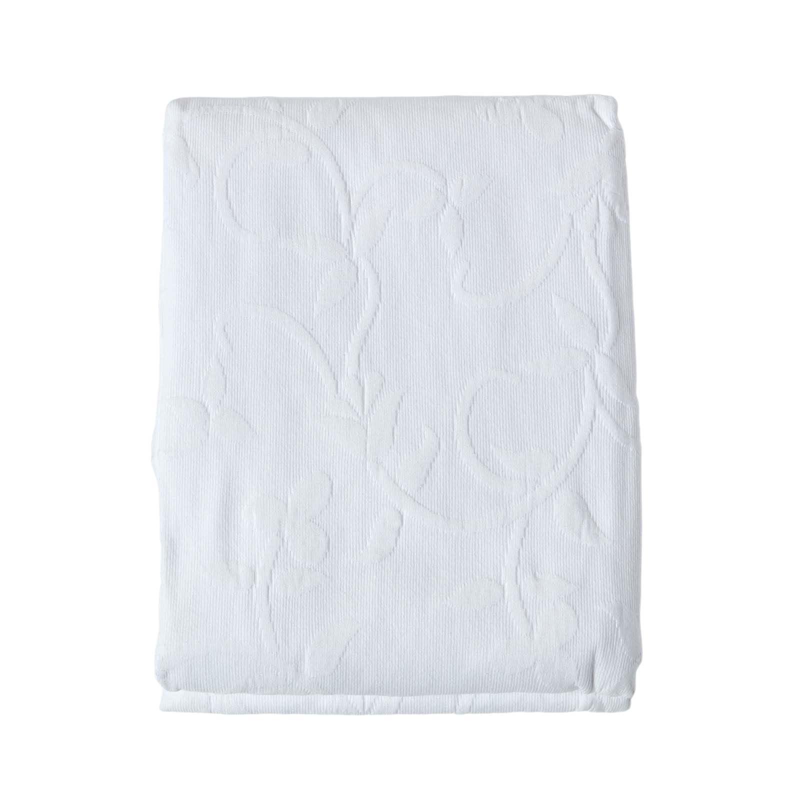 TAGESDECKE Matelassé 260/260 cm, floral gemustert - Weiß, Textil (260/260cm) - Homescapes