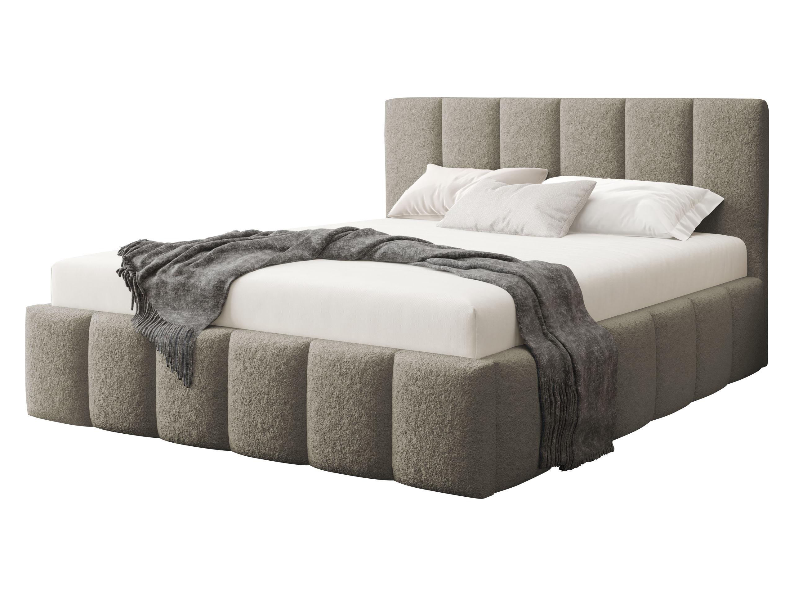 POLSTERBETT Lunaro - Hellbraun, Holz/Textil (160/200cm) - MIRJAN24