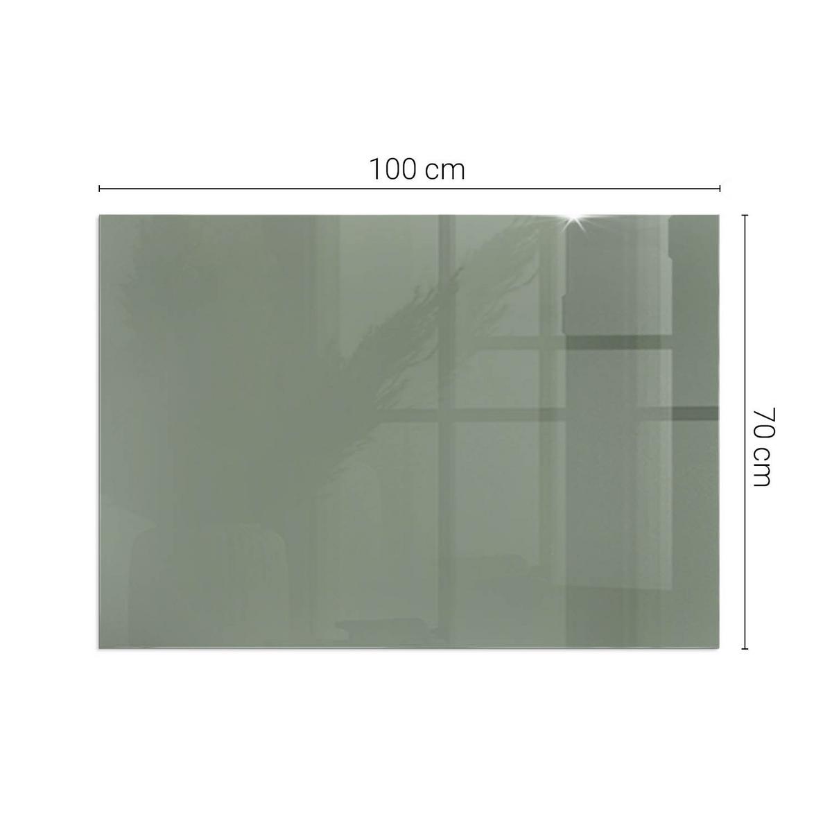 GLASPLATTE für Kamin 100x70 cm - Grün, Glas (100/70/0.4cm) - TULUP