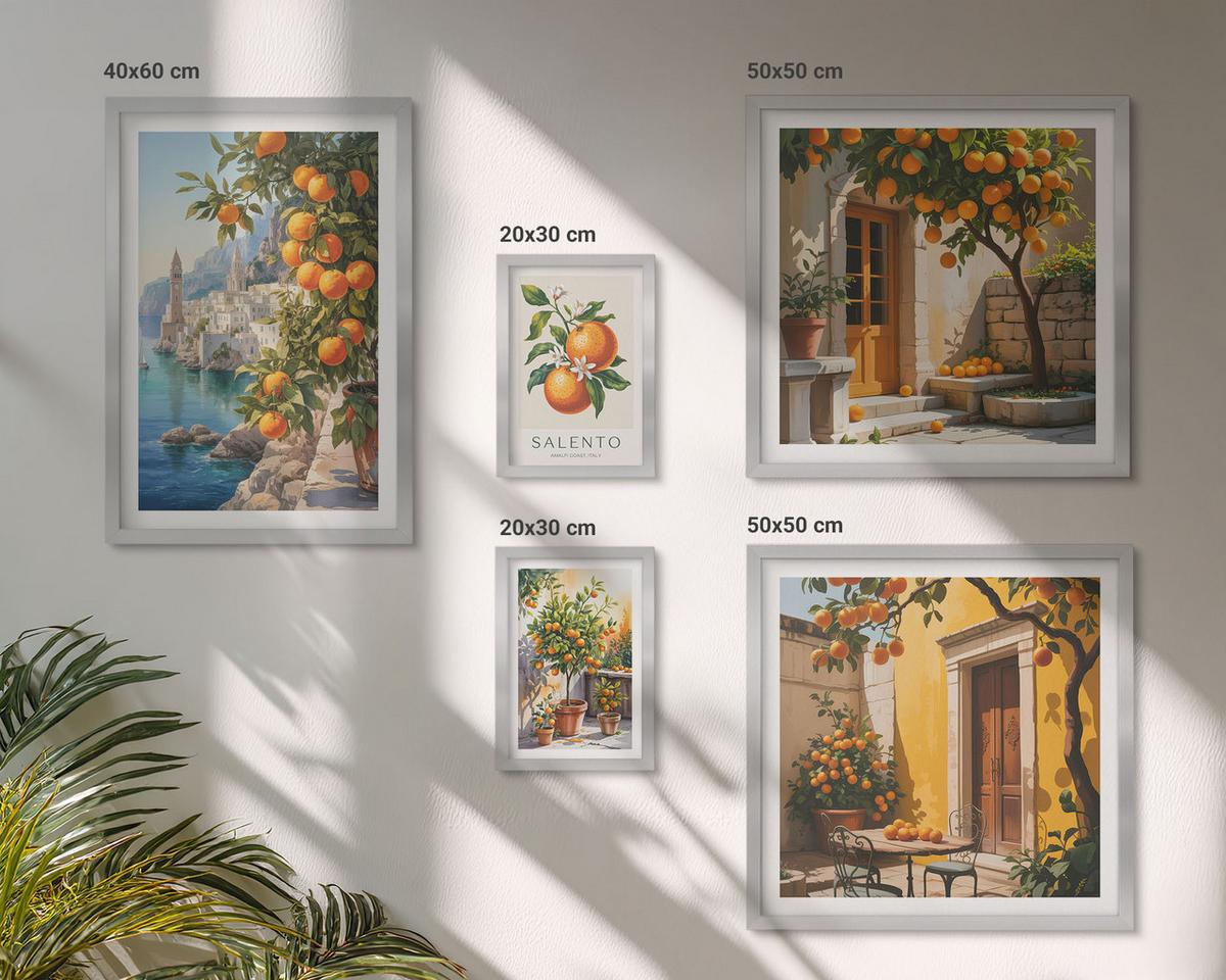 BILDER SET 5er Set - 50x50 cm & 20x30 cm & 40x60 cm Silberner Rahmen - Stadtansichten von Gebäuden - Silberfarben, Kunststoff (40/60cm) - TULUP