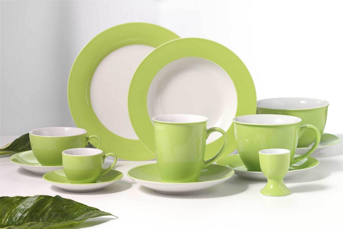 EINSTEIGER-SET Doppio Grün 16-tlg. - Grün, Keramik (2/2/2cm) - Ritzenhoff Breker
