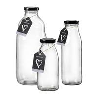 MILCHFLASCHEN-SET Mara transparent 3-tlg. - Transparent, Glas (2/2/2cm) - Ritzenhoff Breker