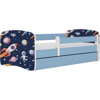 KINDERBETT Emily mit Schublade und Matratze, Blau 70x140 cm - Dunkelblau, Holzwerkstoff (140/70cm) - WFL GROUP