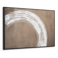LEINWAND Bilder mit Rahmen - Farbe - Braun - Japandi - 140x90 - Kupferfarben, Textil (140/90cm) - MuchoWow