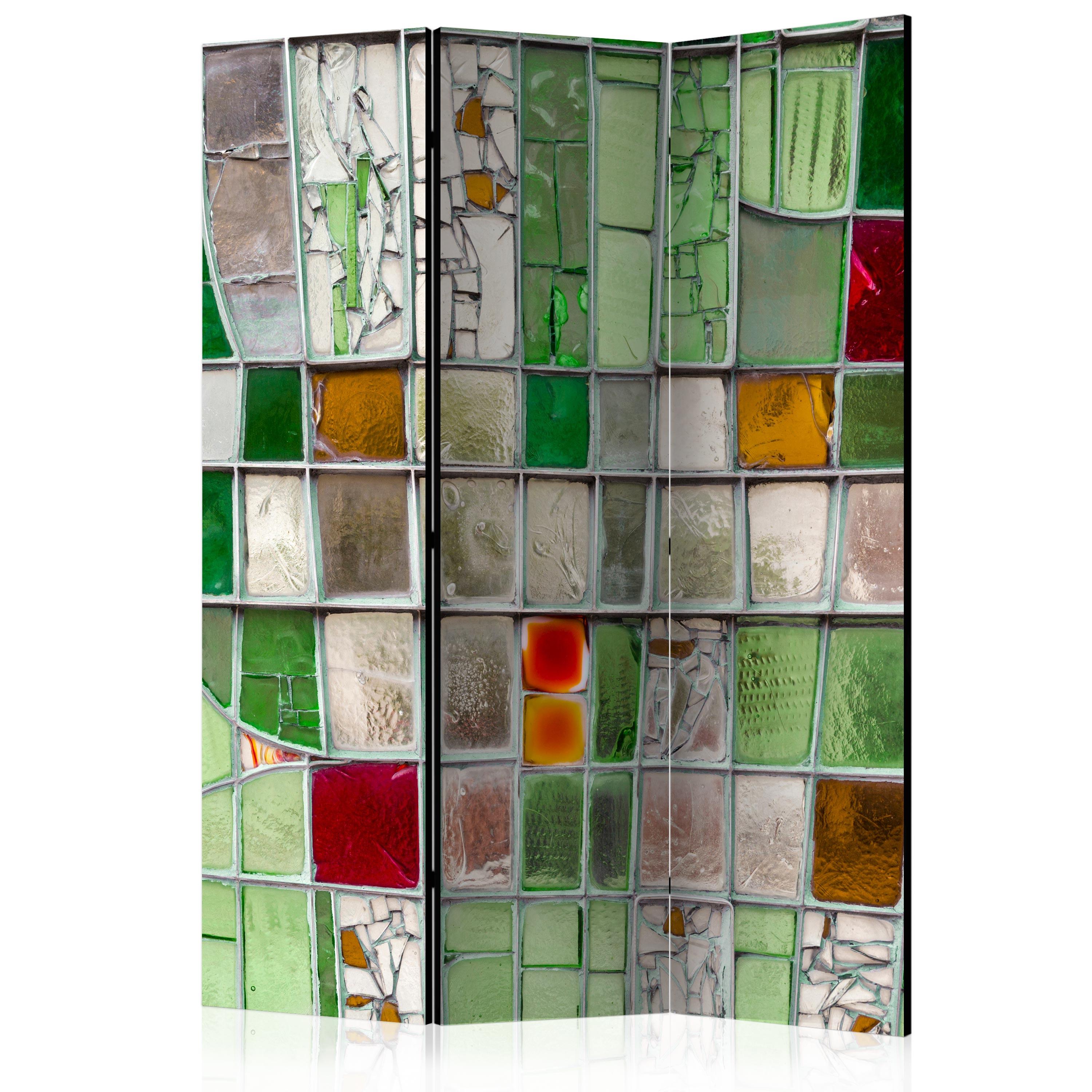 PARAVENT Einseitig Bedruckter 3-tlg 135x172 cm Glas Vitrage - Multicolor, Holz/Textil (135/172/3cm) - Muralo