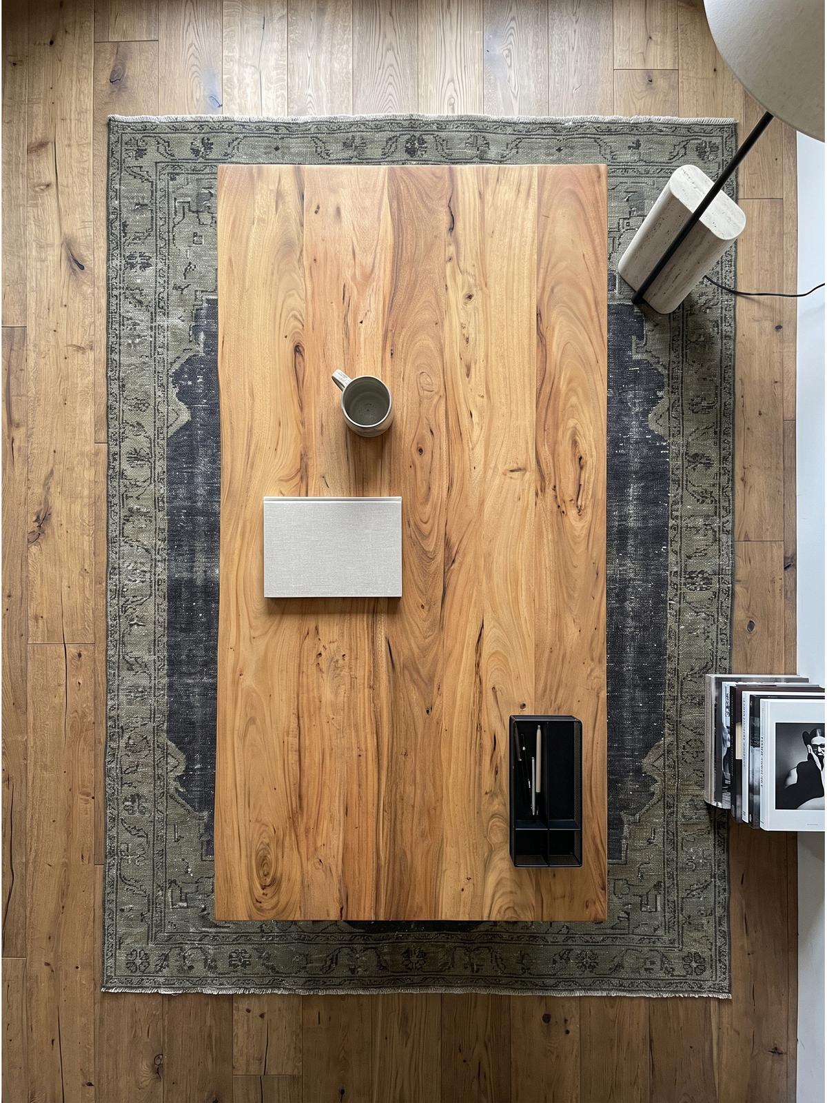 SCHREIBTISCH PANARO, Akazie Massivholz, Akazie-Natur, 180 x 90 x 77 cm - Braun, Holz (90/180/77cm) - KADIMA DESIGN