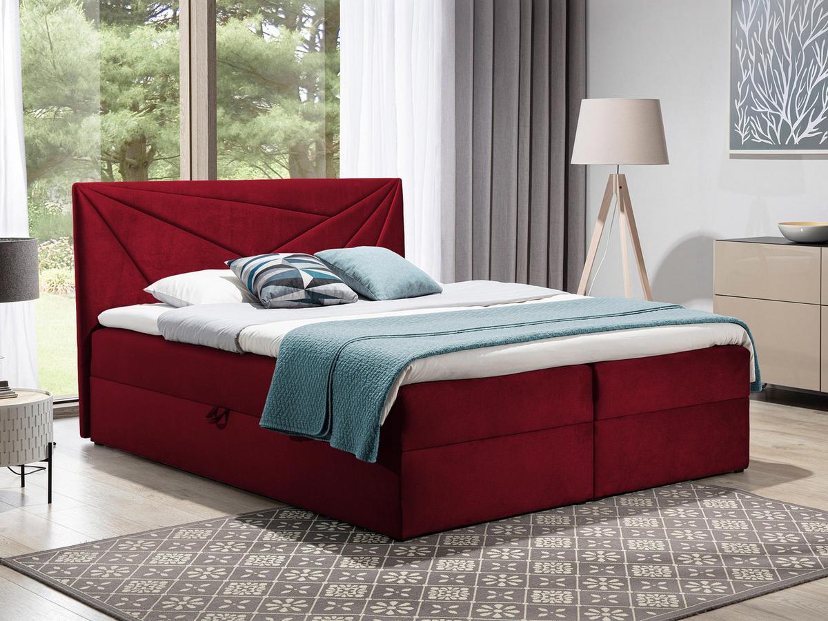 BOXBETT Top 5 - H3 - Rot, Holz (180/200cm) - MIRJAN24