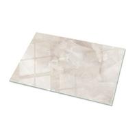 TISCHPLATTE 100x70 cm Marmorstrukturmuster - Creme, Glas (0.4/100/70cm) - TULUP