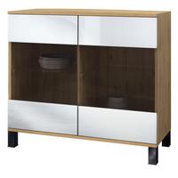 KOMMODE Bari Weiß Hochglanz - Weiß Hochglanz, Holzwerkstoff (92.5/84.5/35cm) - Vladon