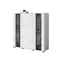 KOMMODE Caro HB 120 - Schwarz/Weiß, Holzwerkstoff/Kunststoff (120/122/40cm) - MIRJAN24