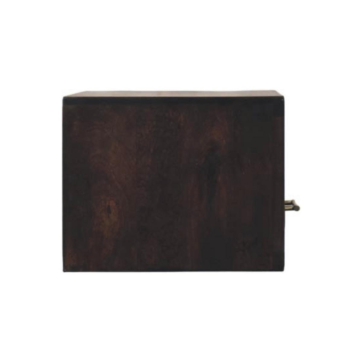 NACHTTISCH Rich-Velvet-Mocha-Finish, 1 Schublade, 1 offenes Fach, Dunkelbraun - Dunkelbraun, Holz (32/25/45cm) - Artisan Furniture