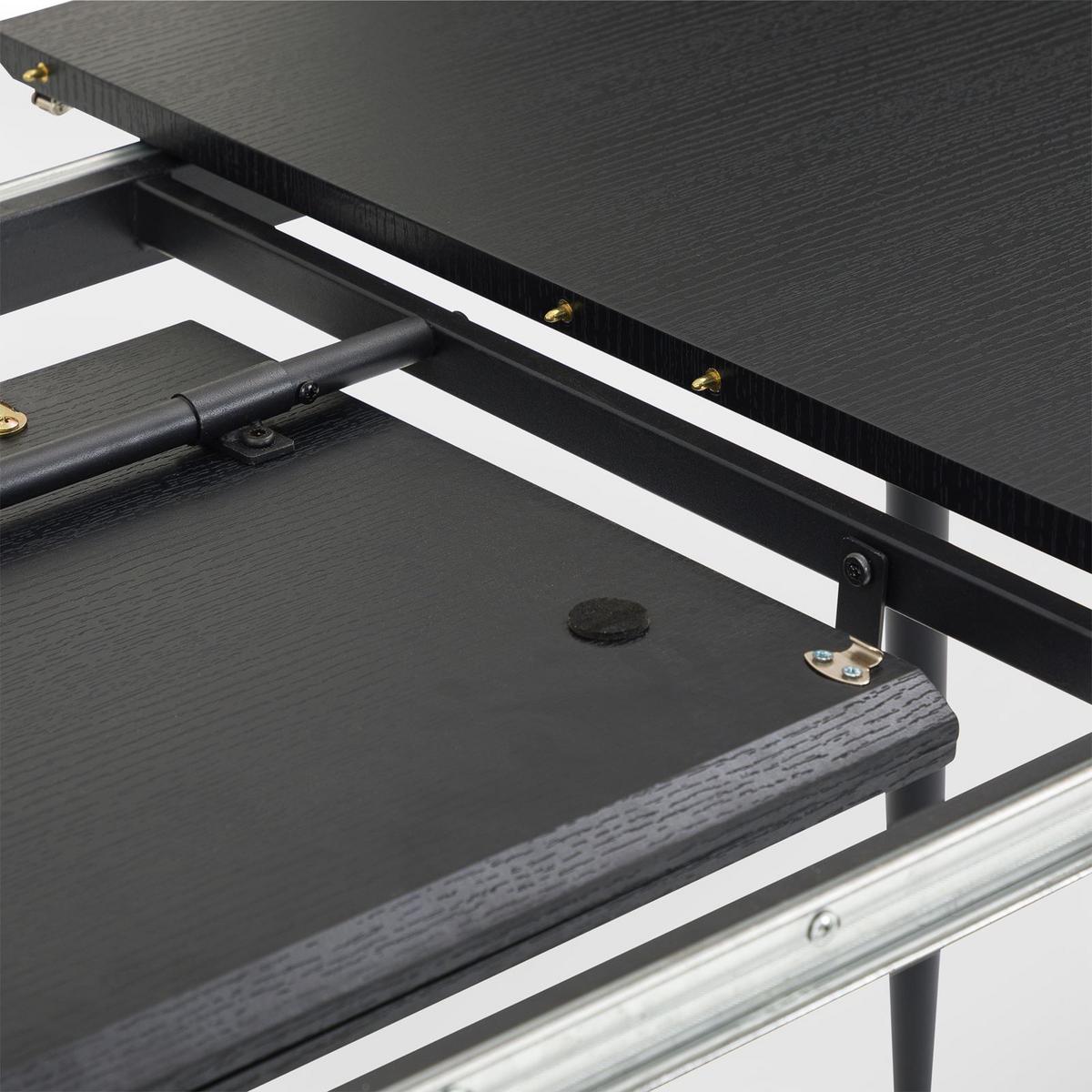 ESSTISCH ORSA schwarz - Schwarz, Holzwerkstoff/Metall (80/160/76cm) - IDIMEX
