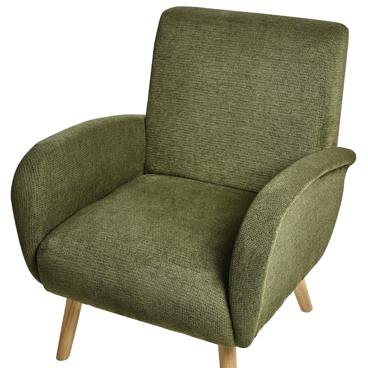 SESSEL Stoff Grün Plassen - Grün, Textil (73/82/53cm) - Beliani
