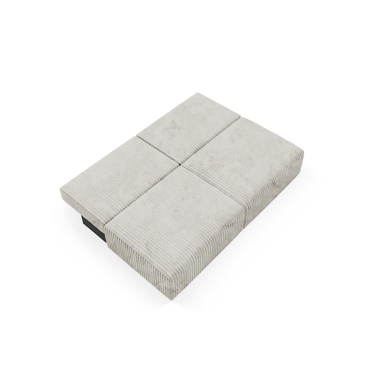 SOFA Angela 3 Sitzplätze Gebrochenes Weiß - Weiß, Holz (216/86/102cm) - Petits-meubles
