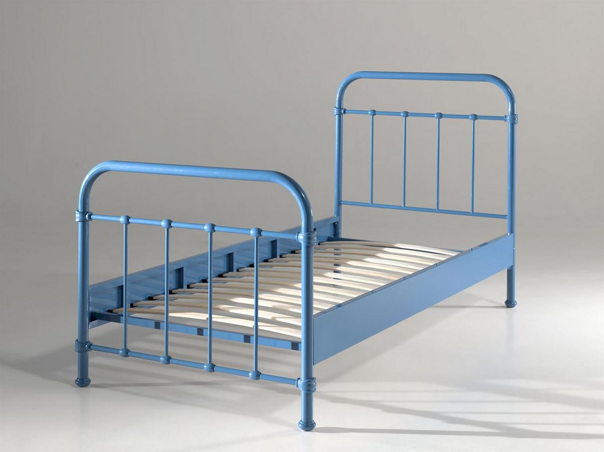 METALLBETT Karlyn 210x111x98 aus Metall in Blau - Blau, Metall (90/200cm) - 58aufmkessel