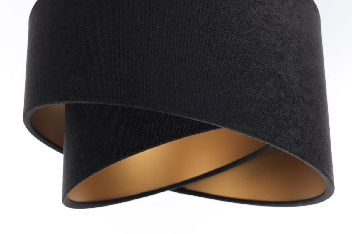 HÄNGELEUCHTE Gold 30/18 cm - Goldfarben/Schwarz, Kunststoff (30/0.3/18cm) - ONZENO