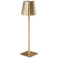 KABELLOSE LED Tischlampe mit Dimmer Metall Gold Abaro - Goldfarben, Metall (10/10/38cm) - Beliani