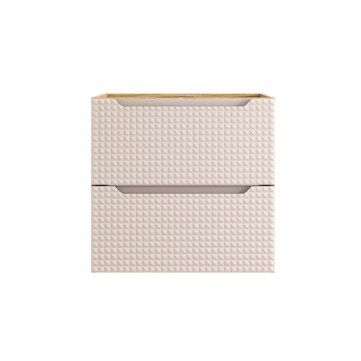 WASCHTISCHUNTERSCHRANK 60cm Mallory Beige und Holz - Braun, Holzwerkstoff (60/57/46cm) - Petits-meubles