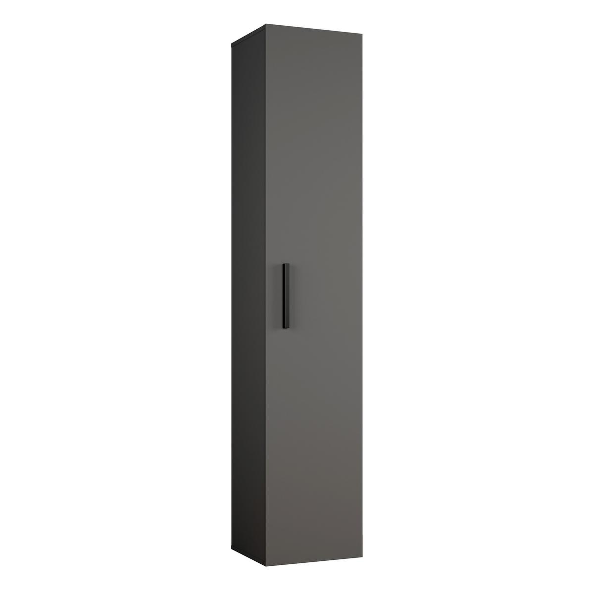 GARDEROBENSCHRANK MODULO 160,6/204/40 cm Modern Garderobe-Set Grau - Schwarz/Grau, Holzwerkstoff (160.6/204/40cm) - MASSENO