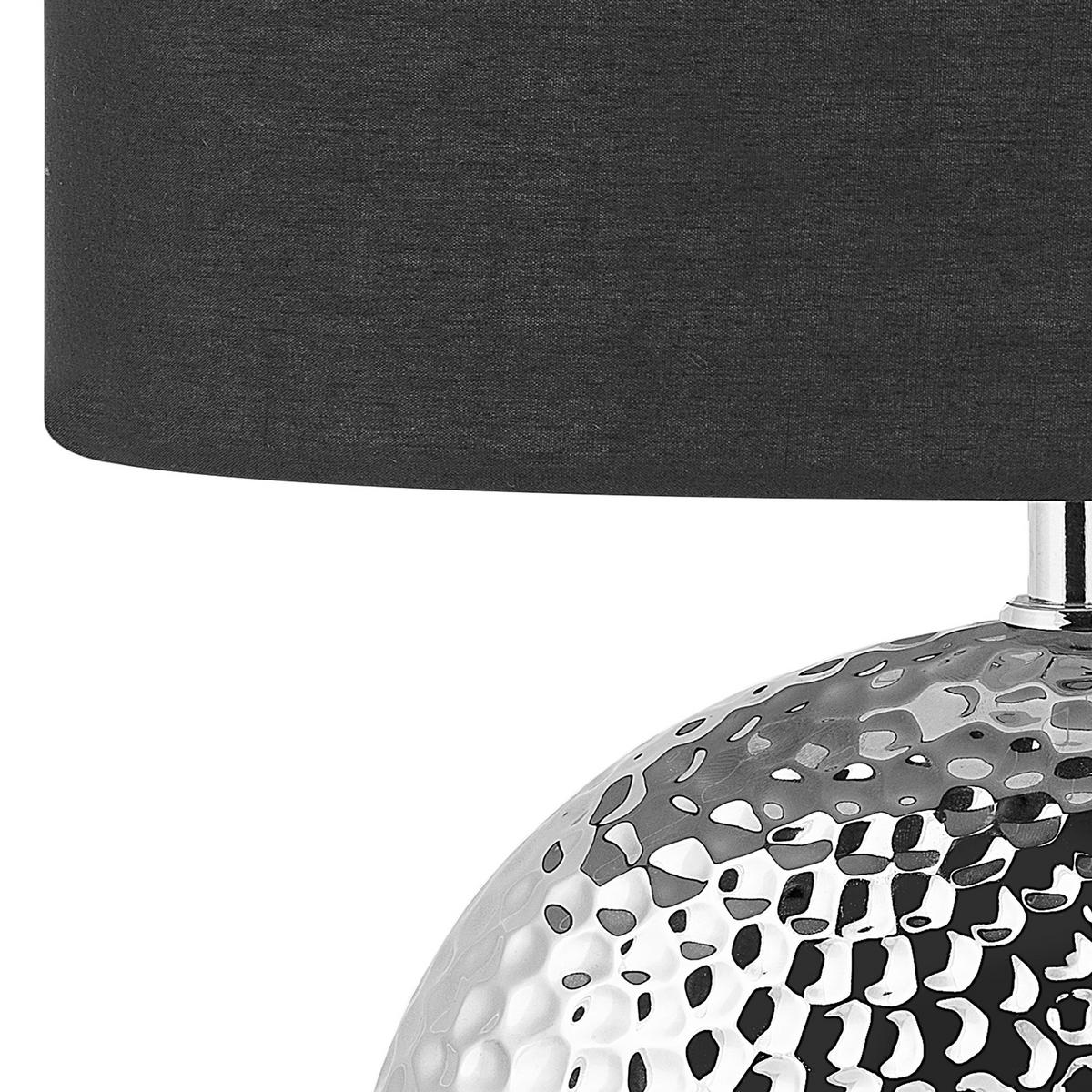 TISCHLAMPE Nasva 35/35/51 cm - Silberfarben, Keramik (35/35/51cm) - Beliani