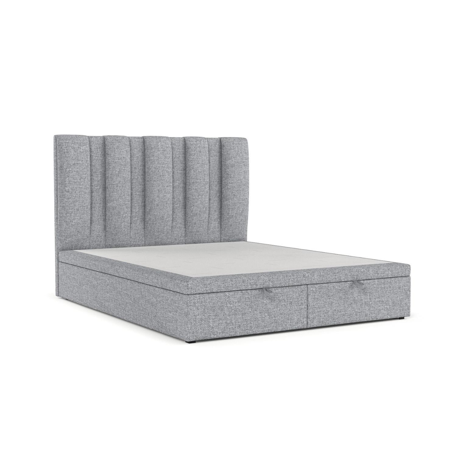 POLSTERBETT Orta mit Stauraum 180/200 cm Grau im Alta Stoff - Schwarz/Grau, Holz/Holzwerkstoff (180/200cm) - AltaBeds