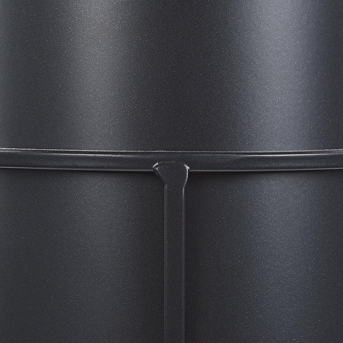 PFLANZENSTÄNDER Metall schwarz 28 cm Milea - Schwarz, Metall (28cm) - Beliani