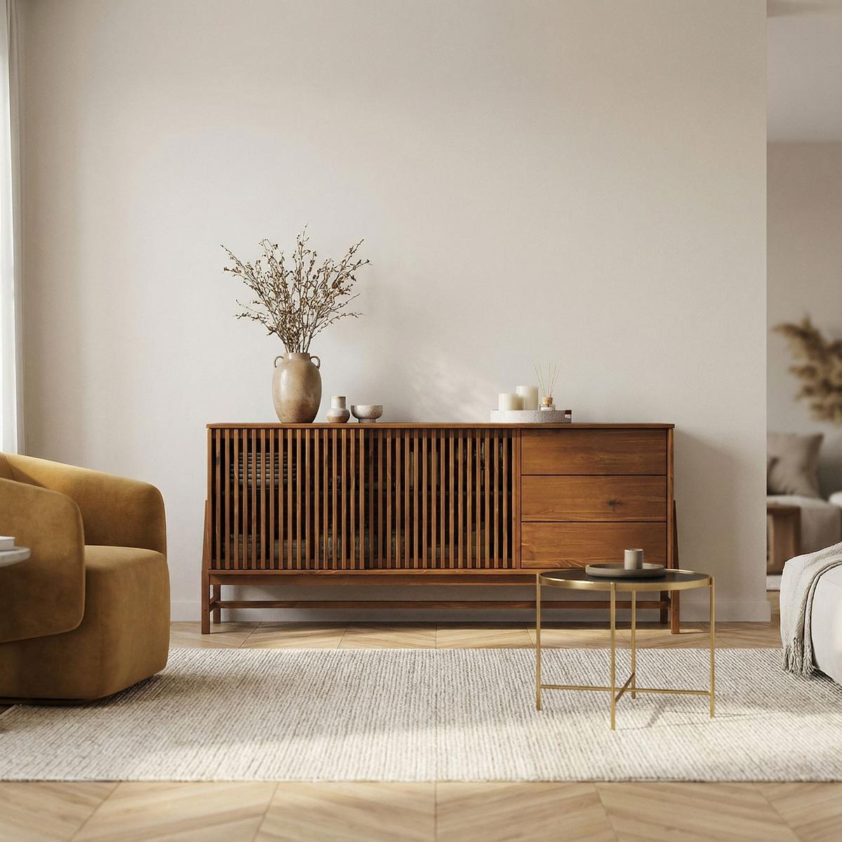SIDEBOARD ADAMO Kastanie - Kastanienfarben, Holz (175/75/41cm) - IDIMEX