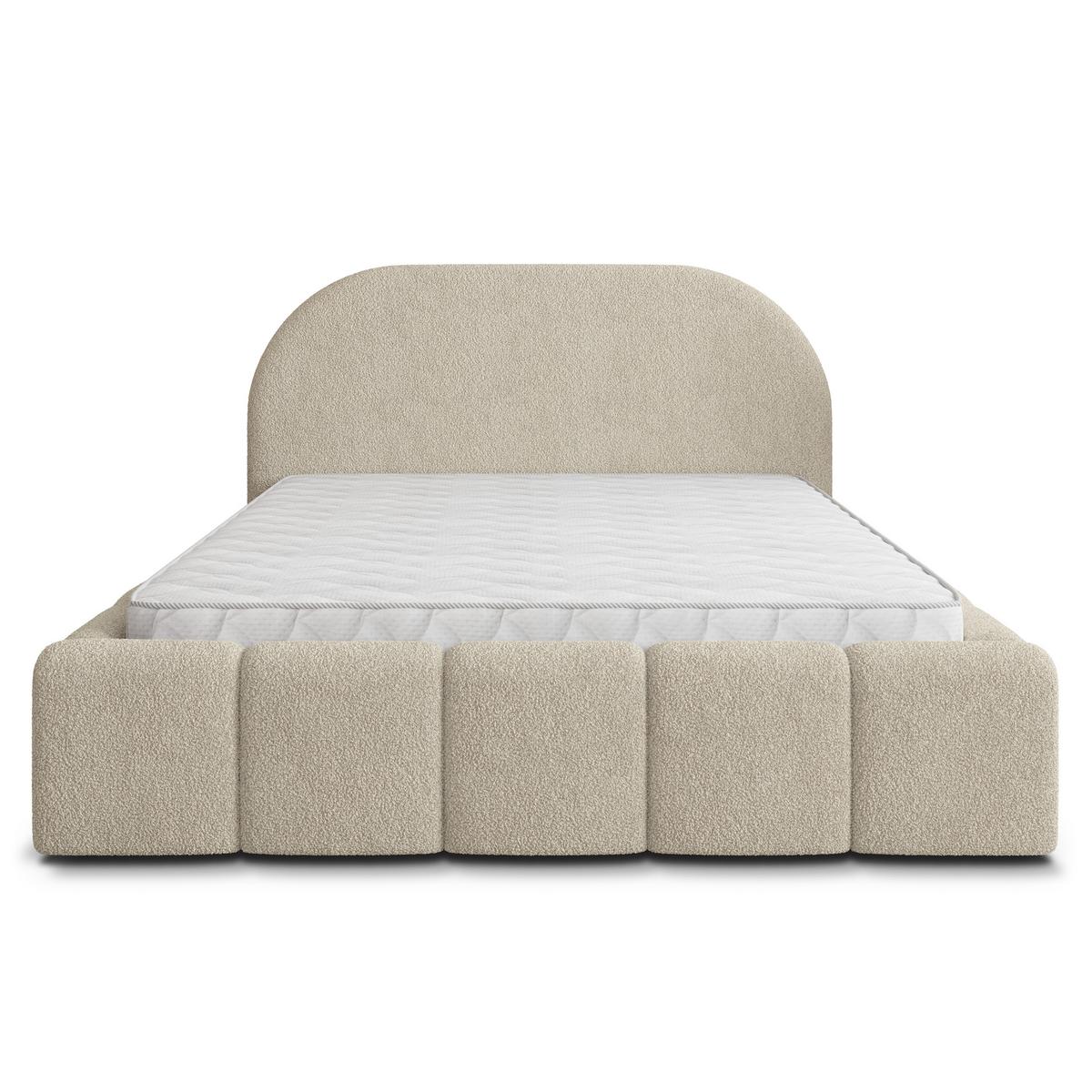 POLSTERBETT FLUSSO 180x200 cm mit Bettkästen - Creme - Creme, Holz (180/200cm) - MASSENO