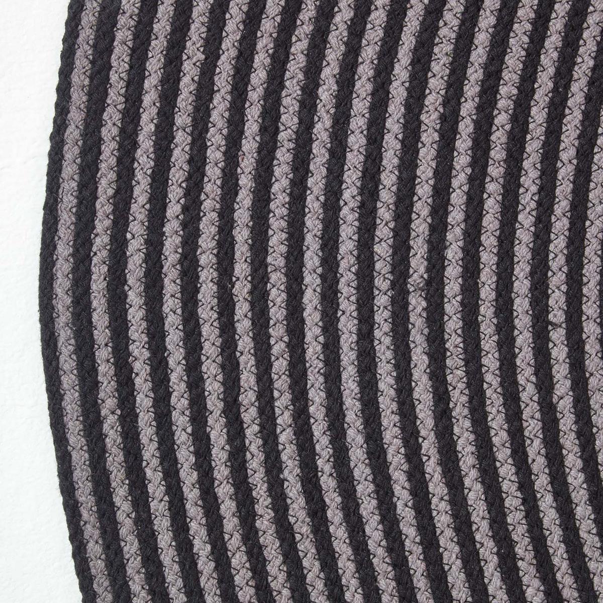 TEPPICH Spirale geflochten rund 120 cm - Schwarz, Textil (120/120cm) - Homescapes