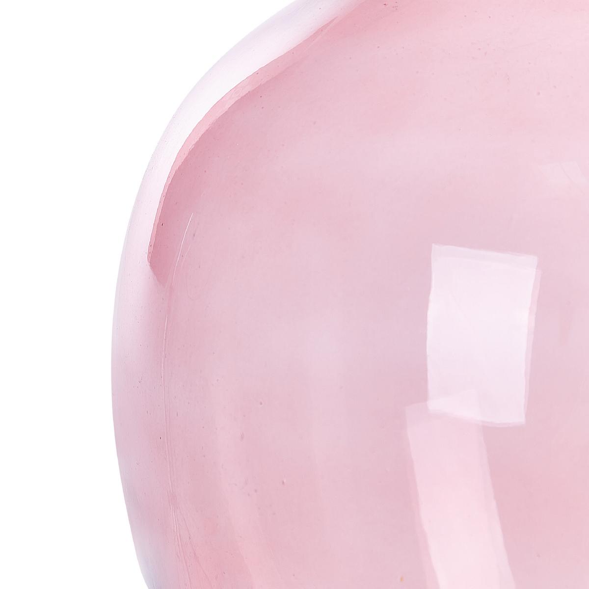 DEKOVASE Glas rosa Roti - Rosa, Glas (39cm) - Beliani