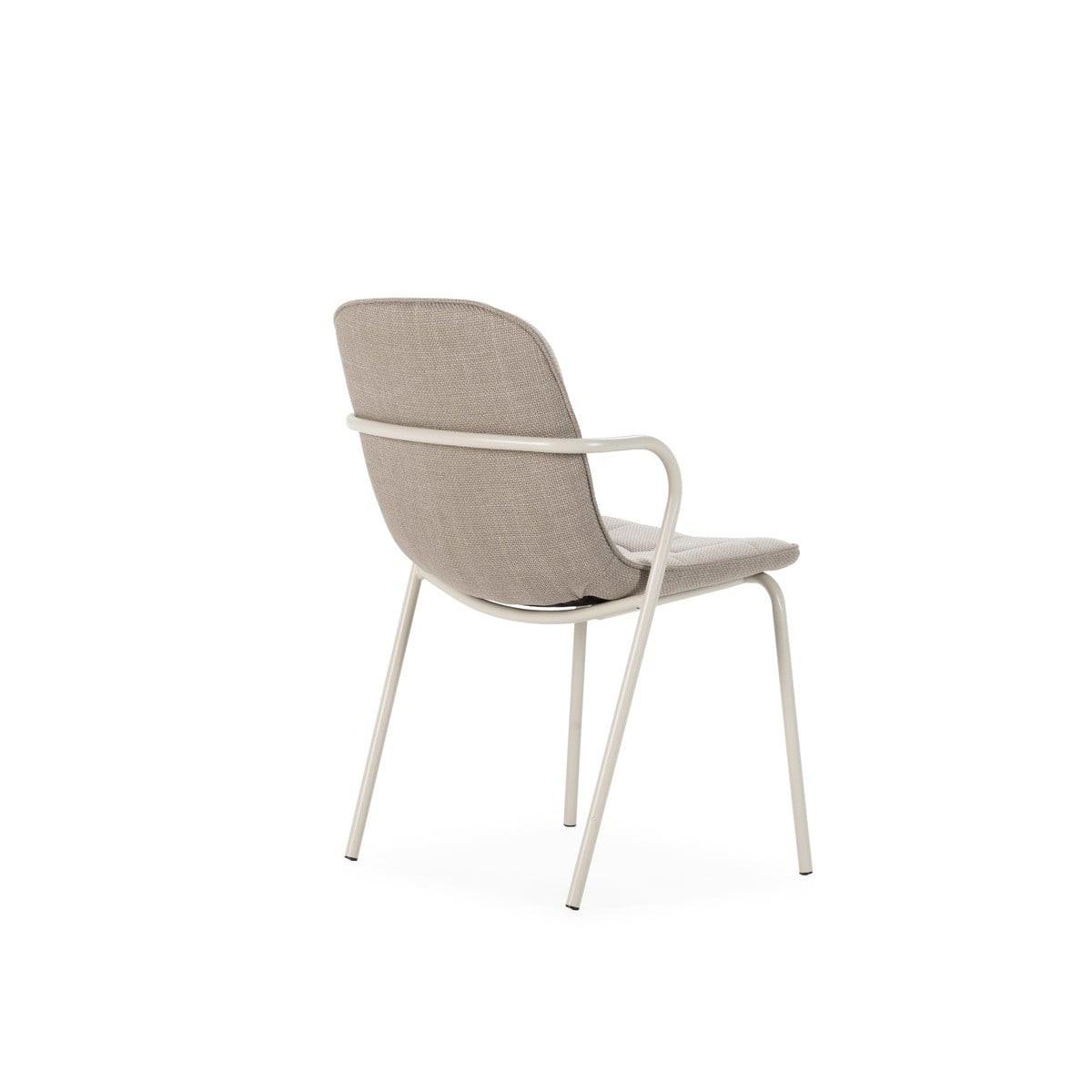 STÜHLE 4er-Set aus Stoff mit Metallbeinen 59/46/51 cm - Beige, Textil (59/46/75cm) - Calicosy