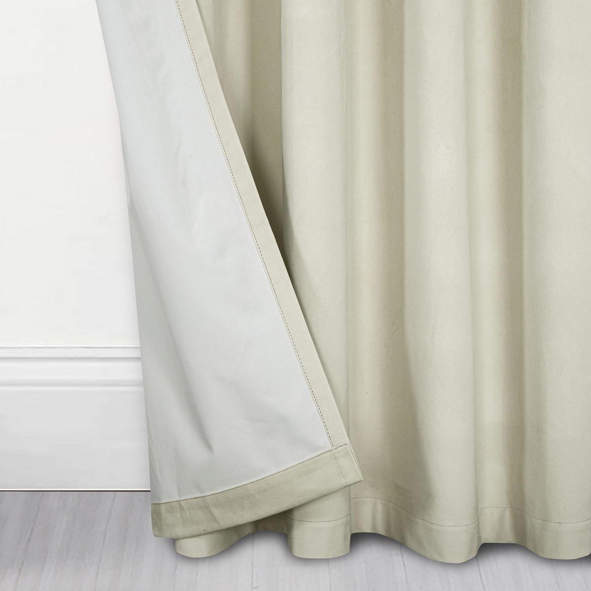 VERDUNKELUNGSVORHÄNGE Samt mit Thermo-Funktion, 167/228 cm - Creme, Textil (167/228cm) - Homescapes
