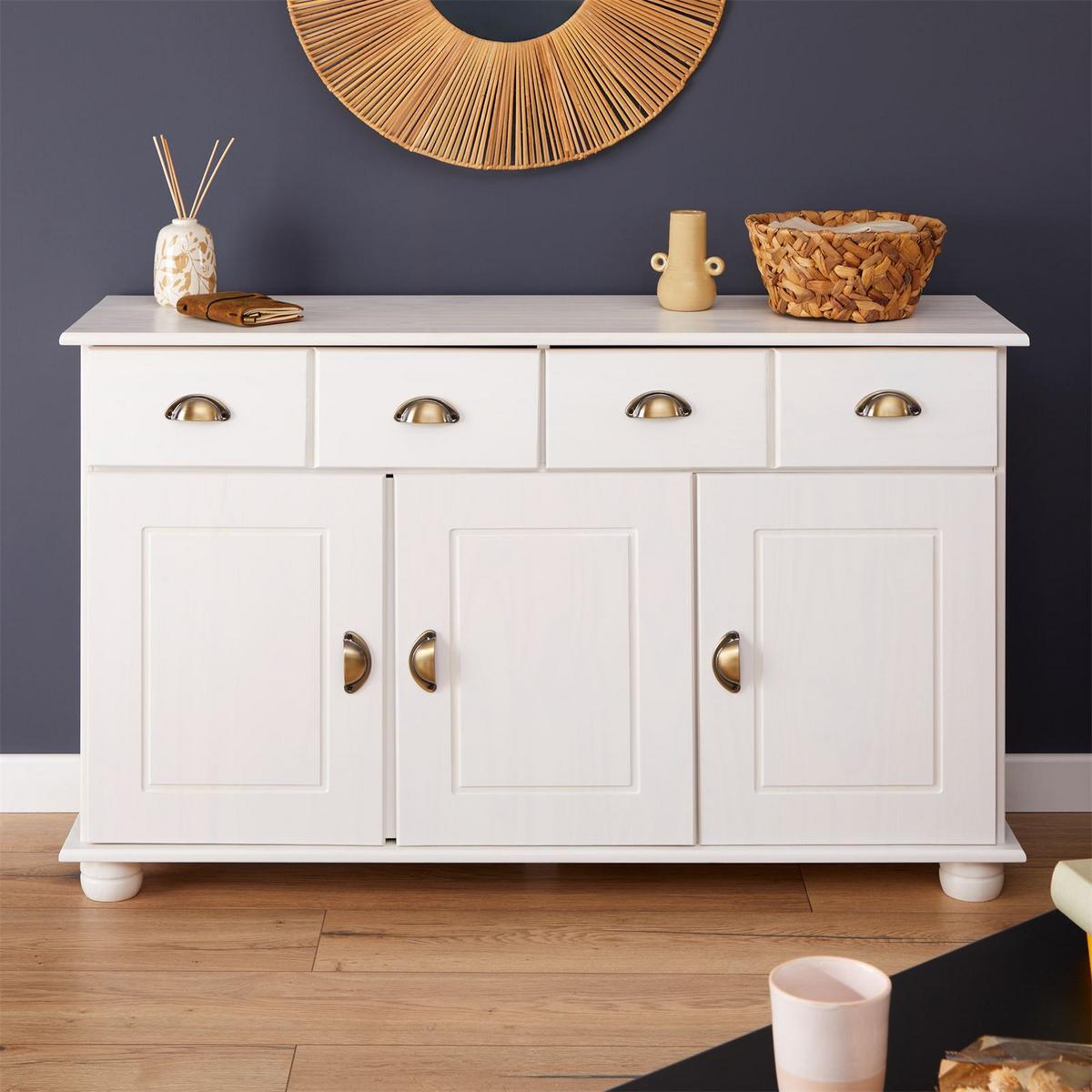 SIDEBOARD COLMAR weiß - Weiß, Holz (116/74/35cm) - IDIMEX