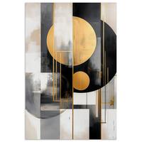POSTER Abstrakt - Gold - Silber - Formen - Ästhetisch - Modern Room Decor 20x30 cm - Goldfarben, Papier (20/30/0.1cm) - MuchoWow