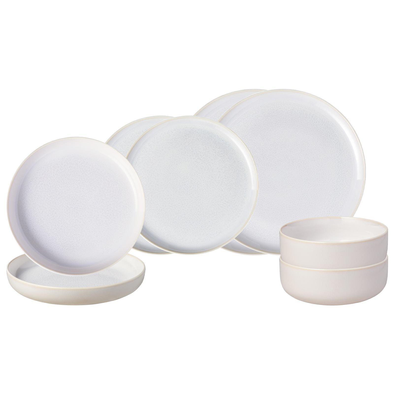 EINSTEIGER-SET Crafted Cotton 8-tlg. - Weiß, Keramik (2/2/2cm) - like.Villeroy & Boch
