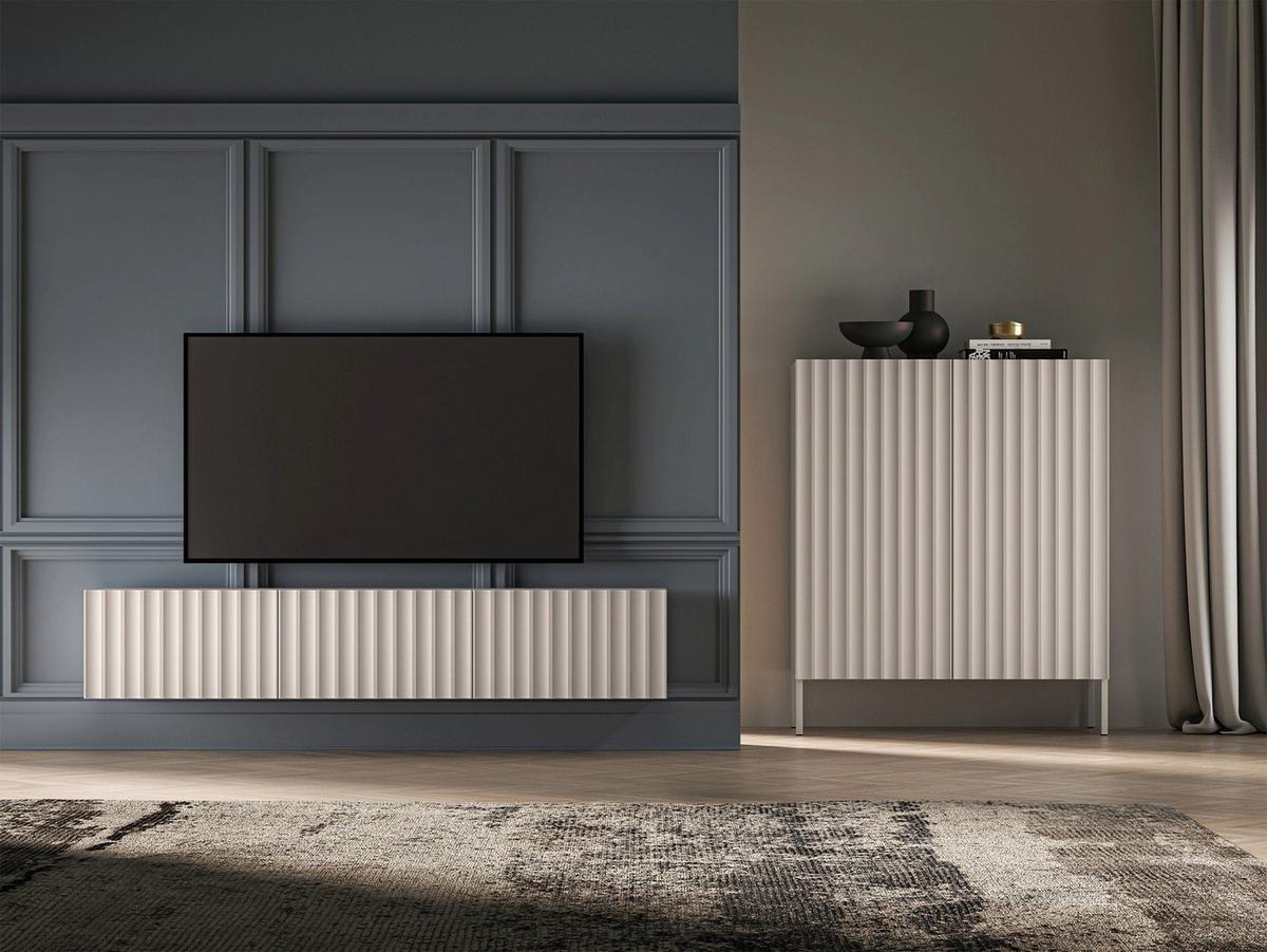 TV-HÄNGEBOARD Derriva Hellbeige 170 cm - Ecru/Beige, Holzwerkstoff (169.8/31.7/37cm) - Selsey