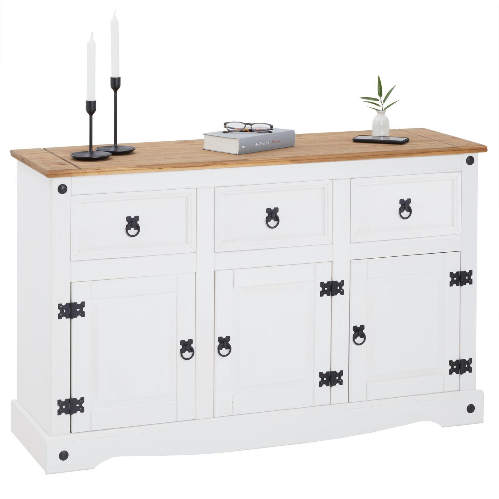 SIDEBOARD CAMPO weiß/braun - Weiß/Braun, Holz (125/76/40cm) - CARO-Möbel