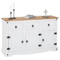 SIDEBOARD CAMPO weiß/braun - Weiß/Braun, Holz (125/76/40cm) - CARO-Möbel