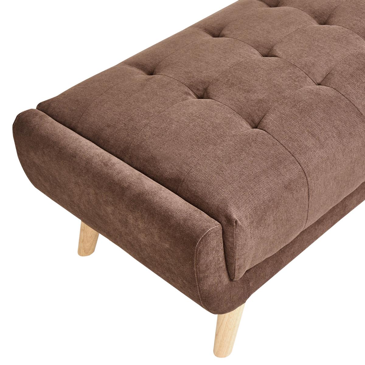 OTTOMANE Stoff Dunkelbraun Habo - Hellbraun, Textil (134/42/60cm) - Beliani