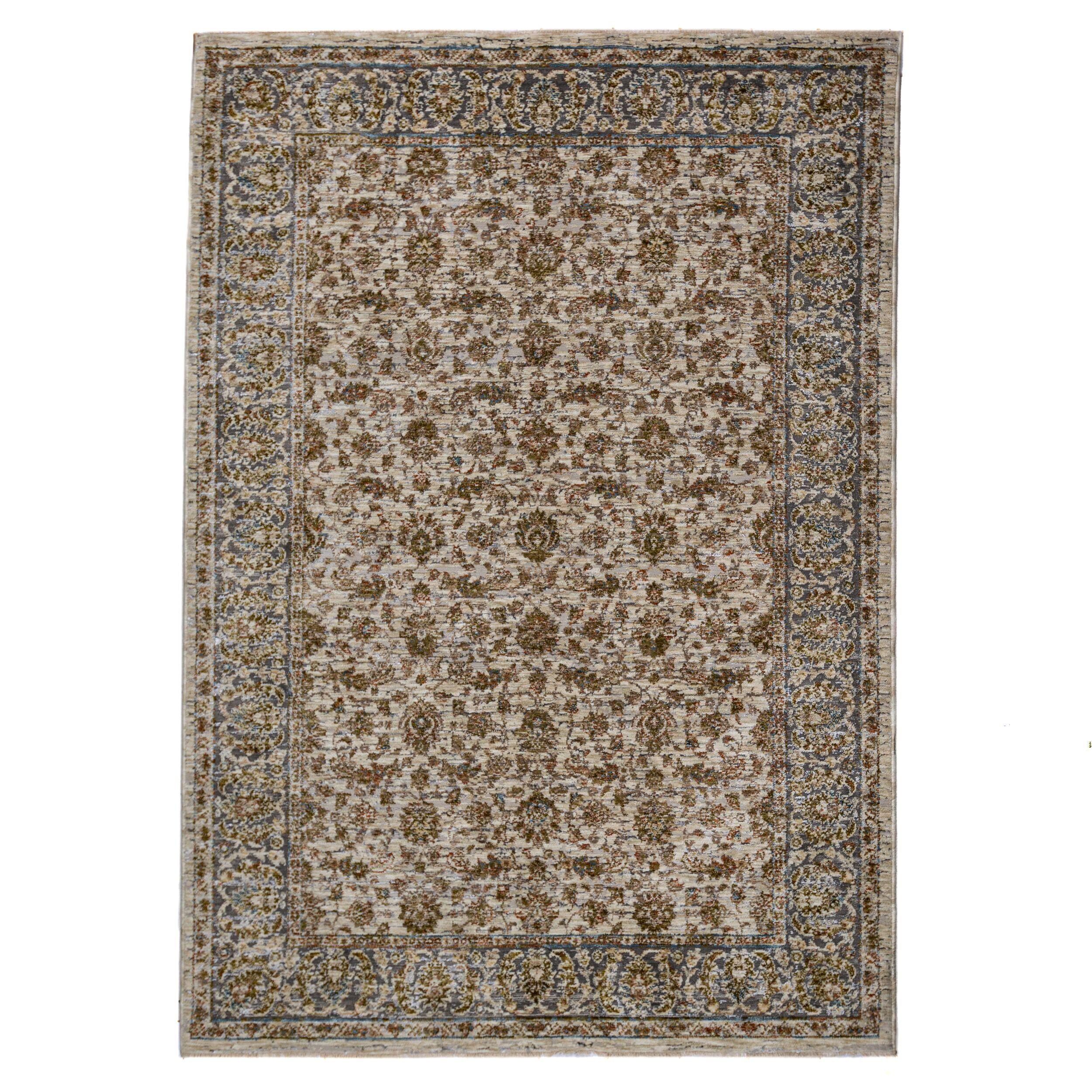 TEPPICH ADUR, im Vintage-Stil, Erdtöne-Grün, 200 x 300 cm - Grün, Textil (300/200cm) - KADIMA DESIGN