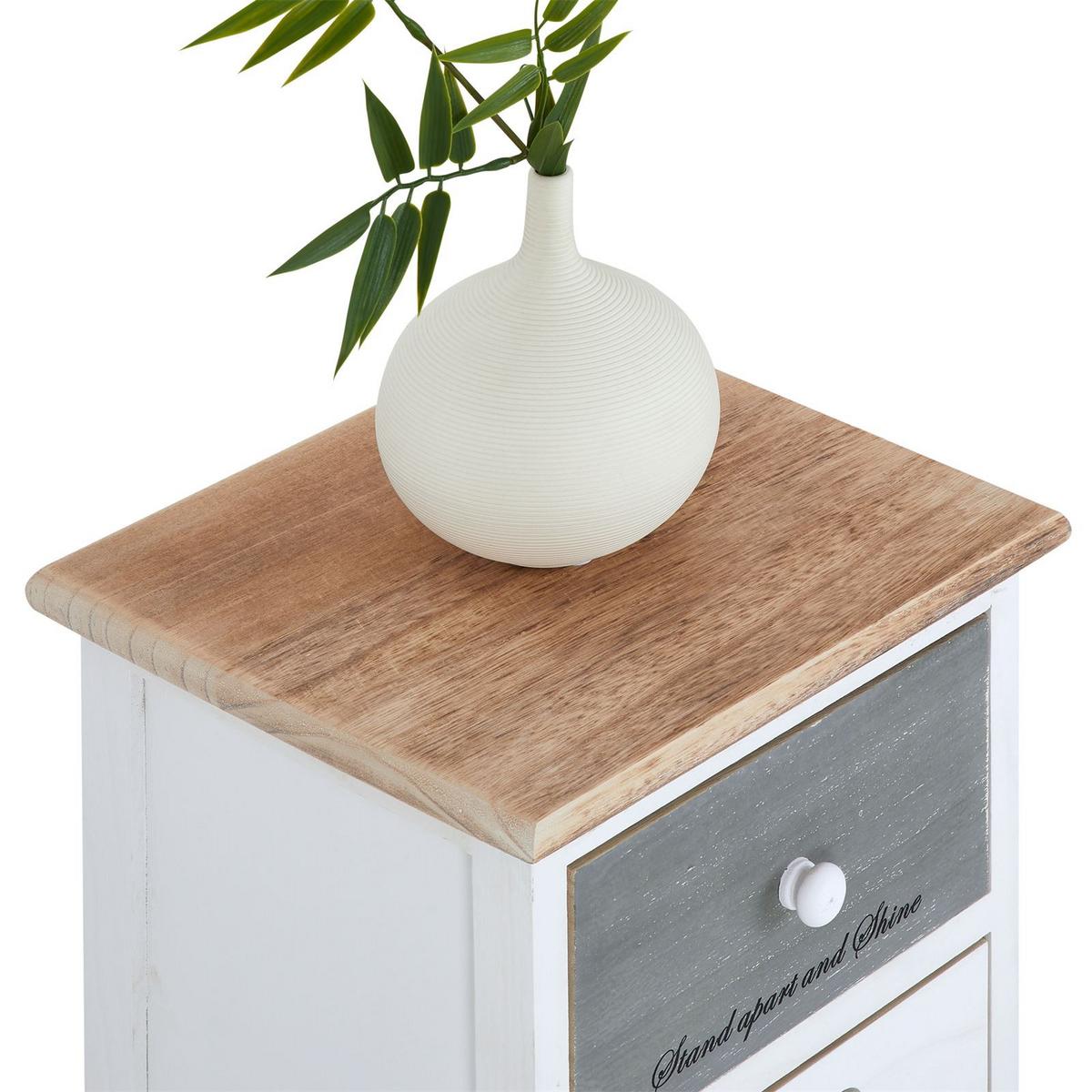 KOMMODE SALVA weiß - Weiß, Holz (29/77/27cm) - CARO-Möbel