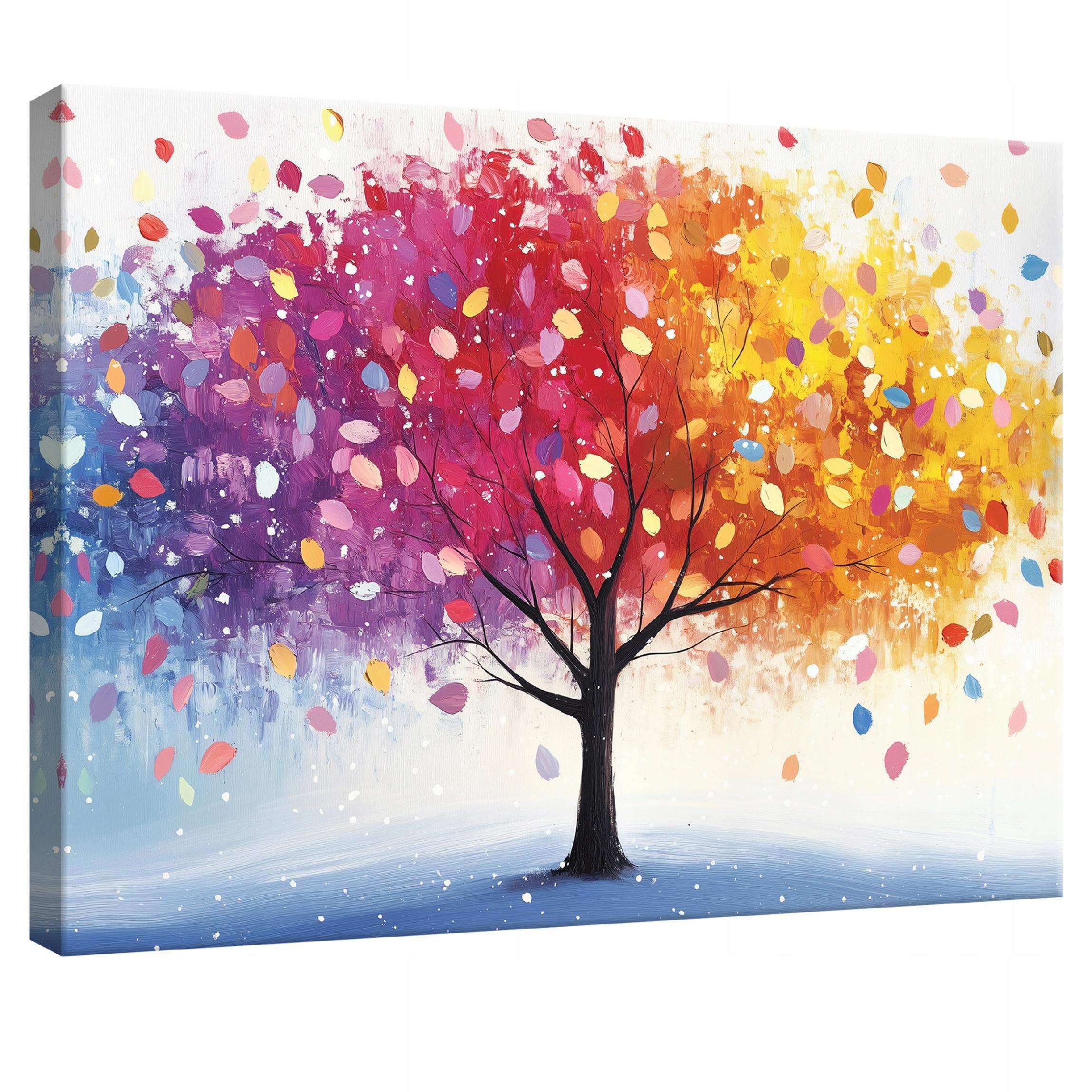 LEINWANDBILD Abstrakt Baum Modern 120x80 - Multicolor, Holzwerkstoff (120/80cm) - Wallarena