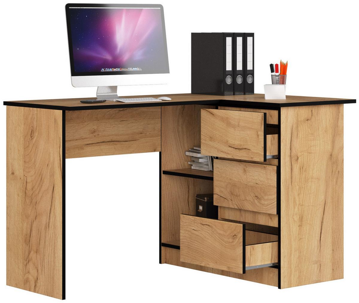 SCHREIBTISCH Eiche Craft 77/124/85 - Eiche San Remo, Holzwerkstoff (124/85/77cm) - RAUMHIRSCH FURNITURE