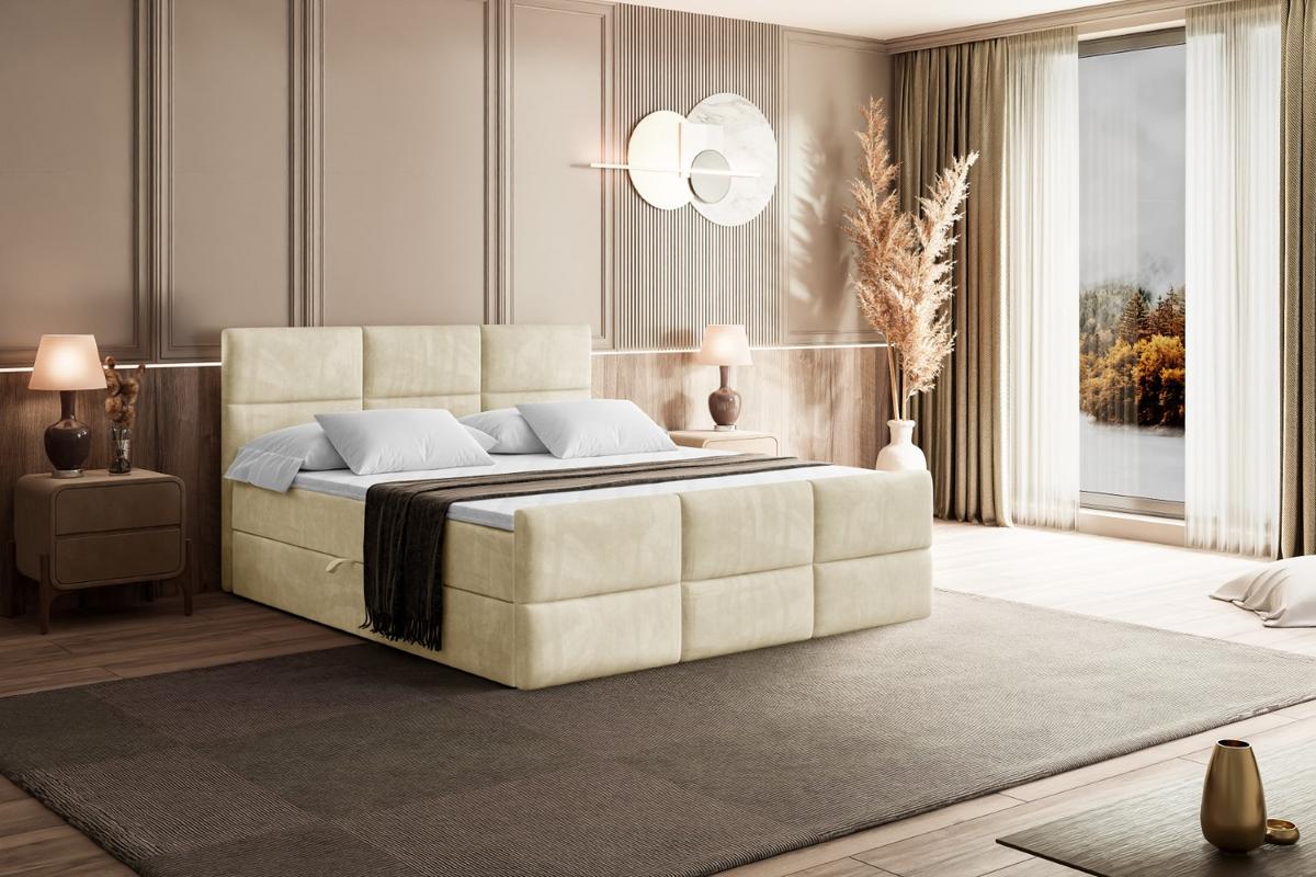 BOXBETT OHIO-Z - 140x200 cm - H3 - Beige - Beige, Holzwerkstoff (140/200cm) - ALTDECOR