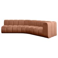 ECKSOFA modulares Sofa Karex-L1 - 308x194x70 cm Apricot - Koralle, Holzwerkstoff/Textil (308/194cm) - ALTDECOR