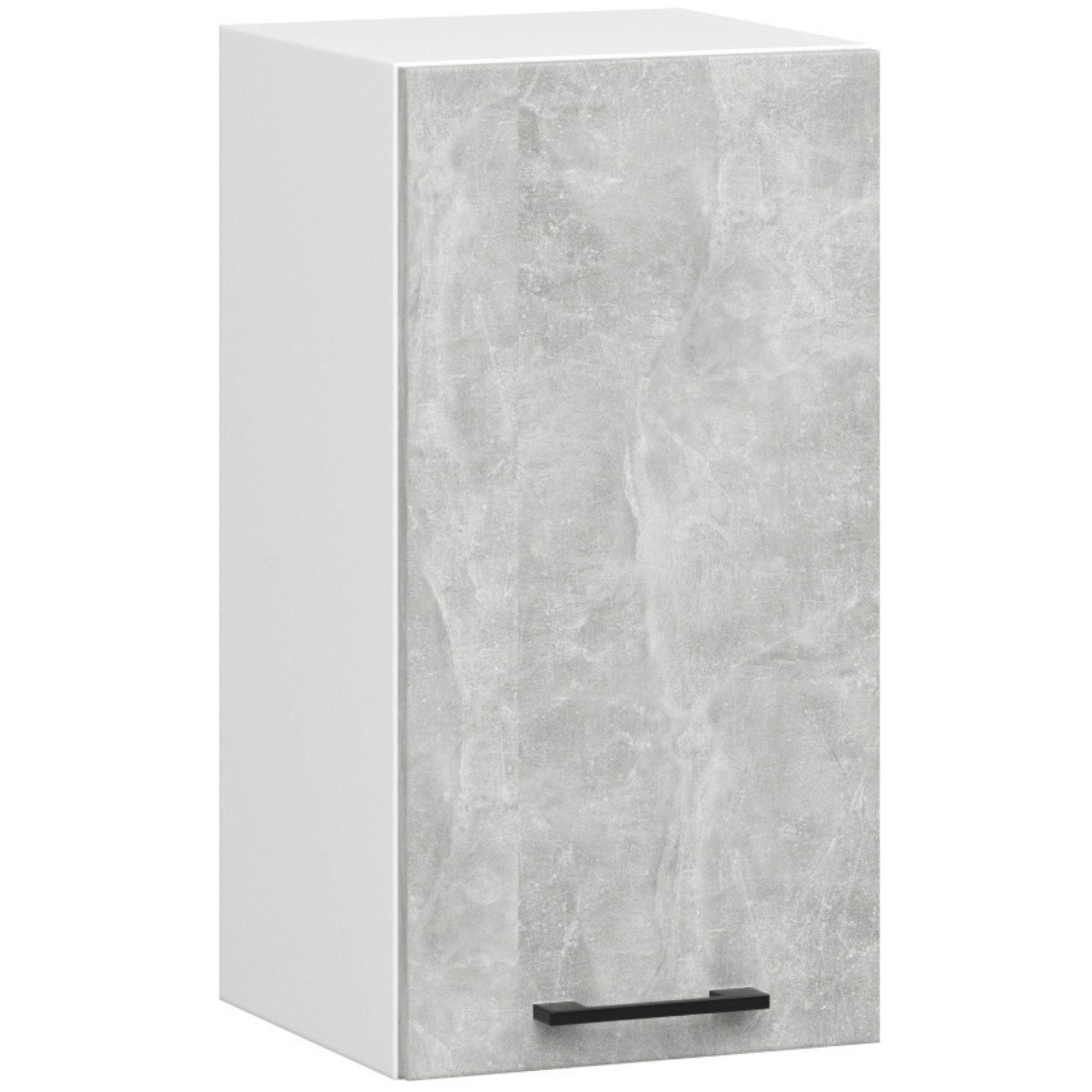 HÄNGESCHRANK Weiß, Beton 58/40/30 - Hellgrau/Weiß, Holzwerkstoff (40/58/30cm) - RAUMHIRSCH FURNITURE