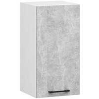 HÄNGESCHRANK Weiß, Beton 58/40/30 - Hellgrau/Weiß, Holzwerkstoff (40/58/30cm) - RAUMHIRSCH FURNITURE