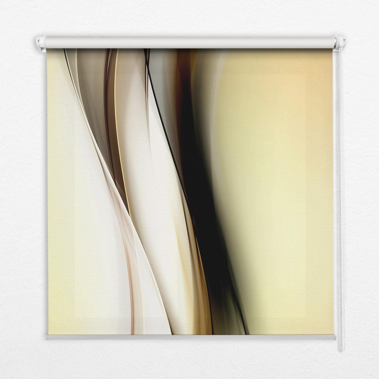 INNENROLLO - Fensterrollo - Rollo - 130x140 cm - Gelbe Abstraktion - Gelb, Kunststoff (130/140/0.5cm) - TULUP