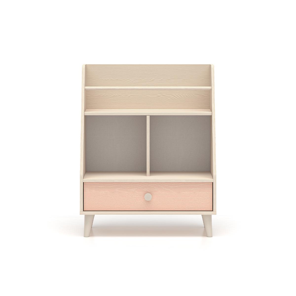 BÜCHERREGAL Alycia Beige - Korallenrosa - Holzeffekt - Pink, Holz (72/90/36cm) - Petits-meubles