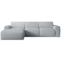 ECKSOFA Bouvi Hellgrau links - Hellgrau/Schwarz, Kunststoff/Textil (310/165cm) - Selsey